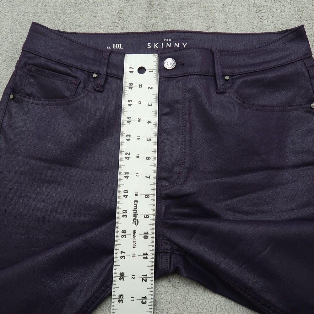 WHBM Jeans Women's Size 10L Purple High-Rise Skinny Coated Micro Jean 31" Inseam - Picture 7 of 16